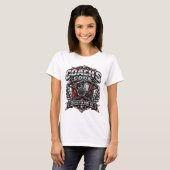Coach's Code Metallic Fitness Emblem Logo Design T-Shirt (Vorne ganz)