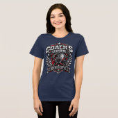 Coach's Code Metallic Fitness Emblem Logo Design Tri-Blend Shirt (Vorderseite voll)