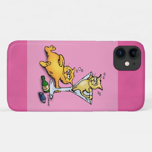 Coackails & Kittens Pink Cartoon Case-Mate iPhone Hülle (Rückseite (Horizontal))