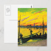 Coal Barges (F437) Van Gogh Fine Art Postkarte (Vorne/Hinten)