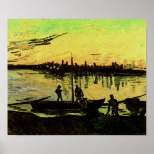 Coal Barges Van Gogh Fine Art Poster