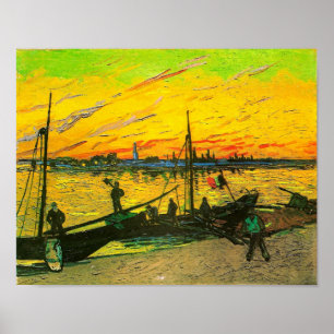 Coal Barges Van Gogh Fine Art Poster