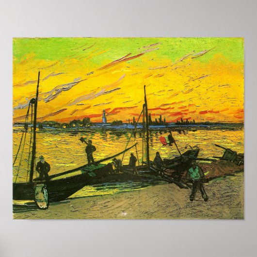 Coal Barges Van Gogh Fine Art Poster (Vorne)
