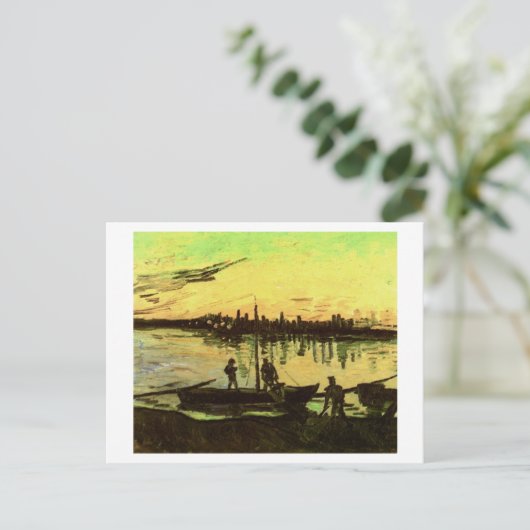Coal Barges, Vincent Van Gogh Postkarte (Stehend Vorderseite)