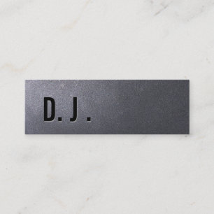 Coal Black DJ Mini Business Card Mini Visitenkarte