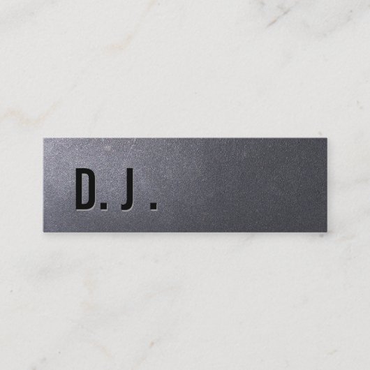 Coal Black DJ Mini Business Card Mini Visitenkarte (Vorderseite)