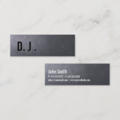 Coal Black DJ Mini Business Card Mini Visitenkarte (Vorne/Hinten)