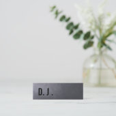 Coal Black DJ Mini Business Card Mini Visitenkarte (Stehend Vorderseite)