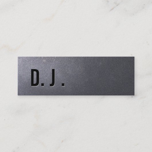 Coal Black DJ Mini Business Card Visitenkarte (Vorderseite)