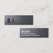 Coal Black DJ Mini Business Card Visitenkarte (Vorne/Hinten)