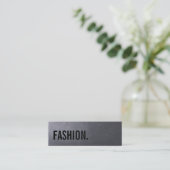 Coal Black Fashion Mini Business Card Mini Visitenkarte (Stehend Vorderseite)