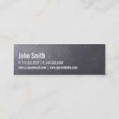 Coal Black Lawyer Mini Business Card Mini Visitenkarte (Rückseite)