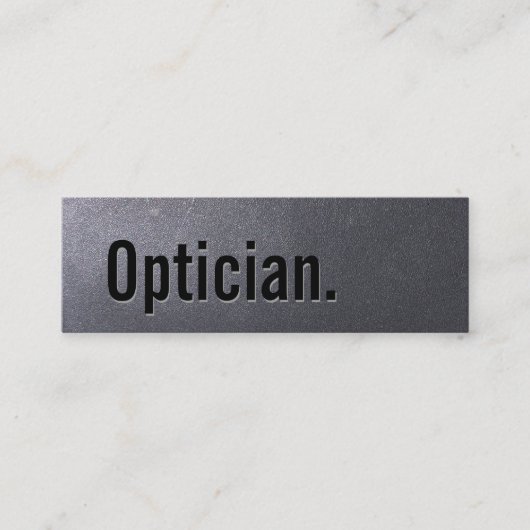 Coal Black Optician Mini Business Card Mini Visitenkarte (Vorderseite)