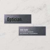 Coal Black Optician Mini Business Card Mini Visitenkarte (Vorne/Hinten)