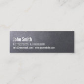 Coal Black Optician Mini Business Card Mini Visitenkarte (Rückseite)
