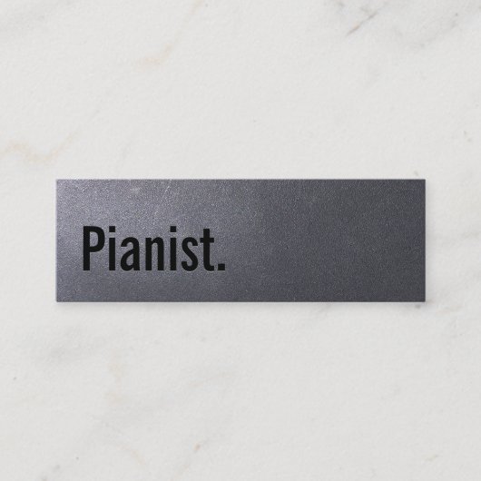 Coal Black Pianist Mini Business Card Visitenkarte (Vorderseite)