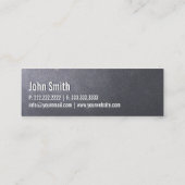 Coal Black Pianist Mini Business Card Visitenkarte (Rückseite)