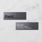 Coal Black Pianist Mini Business Card Visitenkarte (Vorne/Hinten)