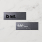 Coal Black Resort Minimalistisch Typografie Mini Visitenkarte (Vorne/Hinten)