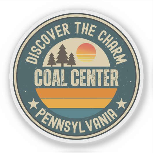 Coal Center, Pennsylvania Aufkleber (Vorderseite)