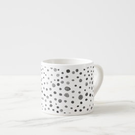 Coal Confetti Wassercolor Dots Espresso Tasse
