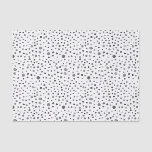Coal Confetti Wasserfarbe Dots Gewebe Papier (Vorderseite)