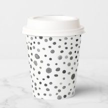 Coal Confetti Wasserfarbe Dots Papier Cup
