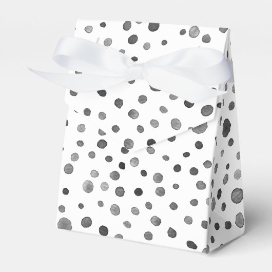 Coal Confetti Watercolor Dots Gefälligkeitsbox Geschenkschachtel (Vorderseite)
