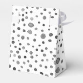 Coal Confetti Watercolor Dots Gefälligkeitsbox Geschenkschachtel (Rückseite)