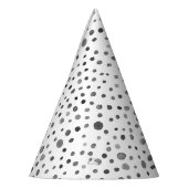 Coal Confetti Watercolor Dots Party Hat Partyhütchen (Links)