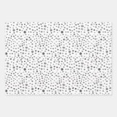 Coal Confetti Watercolor Dots Wrapping Paper Geschenkpapier Set (Vorderseite)