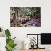 Coal Creek Falls Walking Bridge Print Poster (Heimbüro)