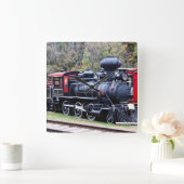 Coal Engine Train Quadratische Wanduhr (Zuhause)