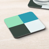 Coal Gray Ivory White Aquamarin Green Aqua Blue Untersetzer (Linke Seite)