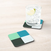 Coal Gray Ivory White Aquamarin Green Aqua Blue Untersetzer (Rechte Seite)