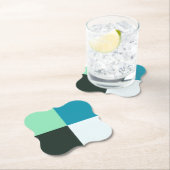 Coal Gray Ivory White Aquamarin Green Aqua Blue Untersetzer (Vor Ort)