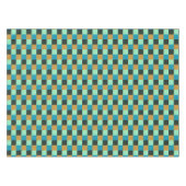 Coal Ochre Aquamarin Green Blue Kariert Tischdecke (Vorderseite (Horizontal))