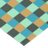 Coal Ochre Aquamarin Green Blue Kariert Tischdecke (Schrägansicht)