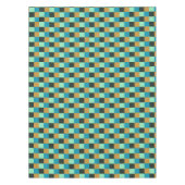Coal Ochre Aquamarin Green Blue Kariert Tischdecke (Vorderseite)