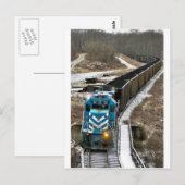 Coal Train in Winter Postkarte (Vorne/Hinten)