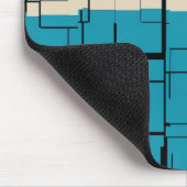Coal White Aquamarin Green Aqua Blue Modern Patter Mousepad (Ecke)
