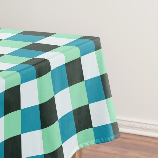 Coal White Aquamarin Green Aqua Türkis Tischdecke (Beispiel)