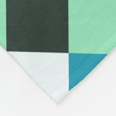 Coal White Aquamarin Green Blue Aqua Türkisch Kari Fleecedecke (Ecke)