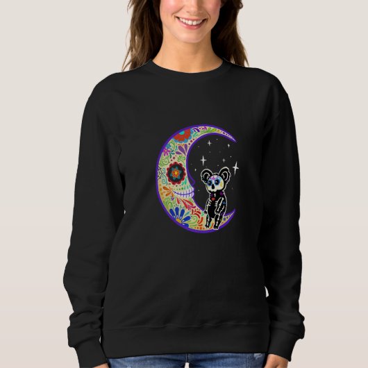 Coala Dia De Los Muertos Skeleton Sugar Skull Sweatshirt (Vorderseite)