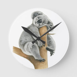 Coala dorminhoco runde wanduhr