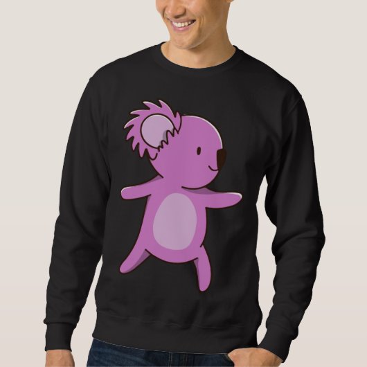 coala koala cute australia yoga pose sweatshirt (Vorderseite)