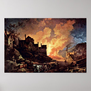 Coalbrookdale am Abend von Philipp Jakob Poster