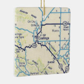 Coalinga Vintag Map Keramikornament (Rechts)
