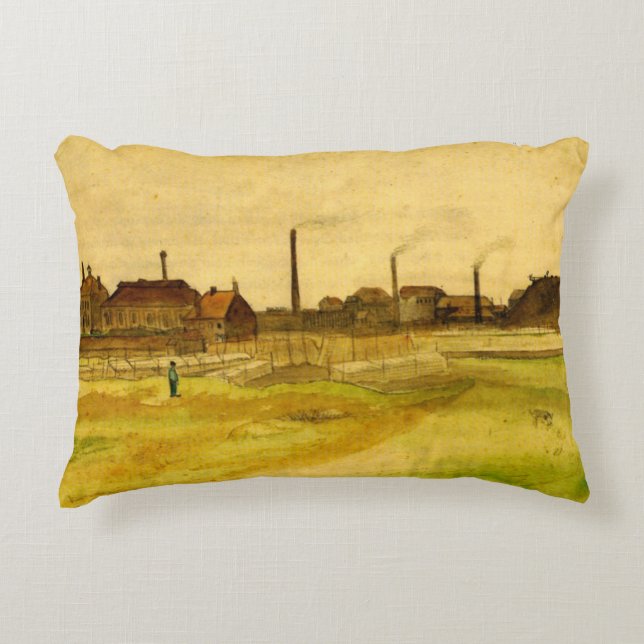 Coalmine in Borinage von Vincent van Gogh Dekokissen (Vorderseite)