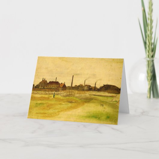 Coalmine in Borinage von Vincent van Gogh Karte (Vorderseite)